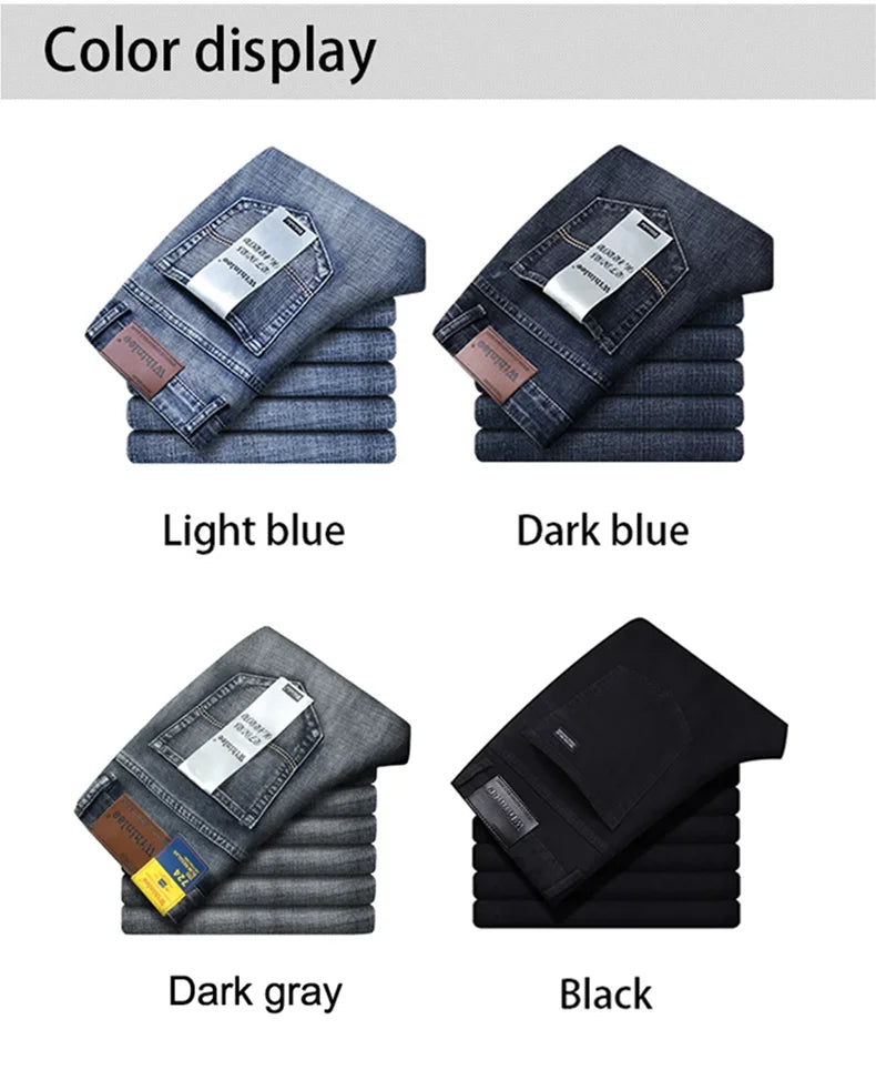 Wthinlee Jeans Gerade Stretch - Größe 32-34, Dicke Mittel