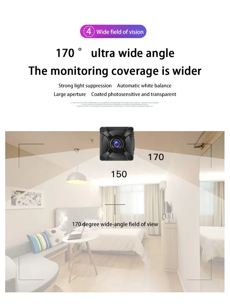 Xiaomi X5 1080p Mini Wireless Camera Wifi Ip/ap Remote Monitor Rechargeable Battery Motion Detection Portable Camcorders Home