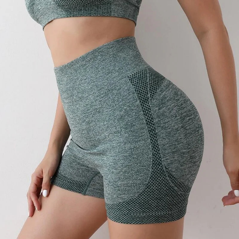 Yoga-Shorts 2025: Nahtlose Damen Butt Lifting Yoga Shorts High Waisted - Booty Scrunch Sports Fitness Sexy Yoga Shorts