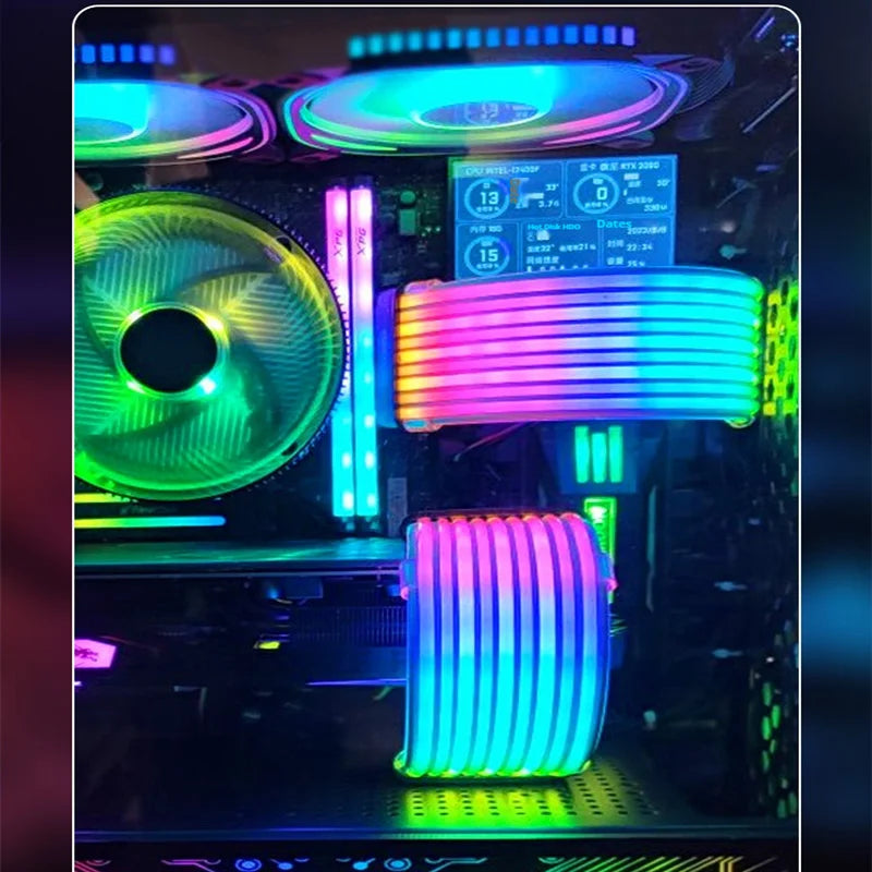 LED-Strip 2025: Coolcirc ARGB LED Light Strip Bar 8/24-PIN Motherboard Power Extension Cable Flexible DIY Collection