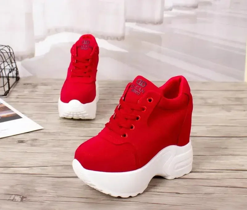 WGZNYN 187 Plateau Sneaker Atmungsaktiv - 10cm Absatz Mesh