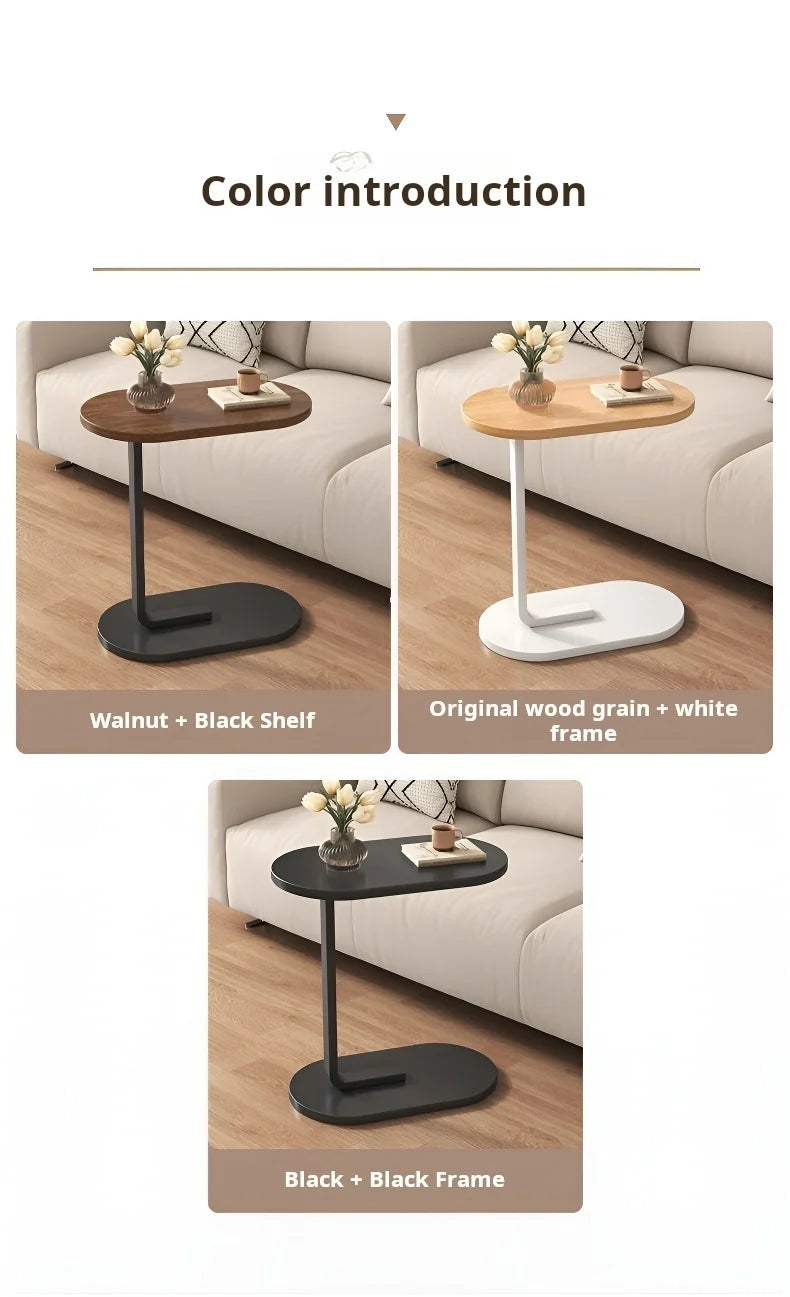 Home Small Apartment Mini Side Table Movable Coffee Table Livingroom Sofa Corner Storage Rack Minimalist Lightluxury Furniture