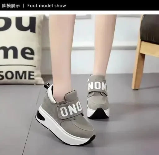 NEW Platform Wedge Sneakers Ladies Shoes Sneaker Casual Shoes Trainers Women Female Shoes Black Red Sneaker Women Tenis Feminino