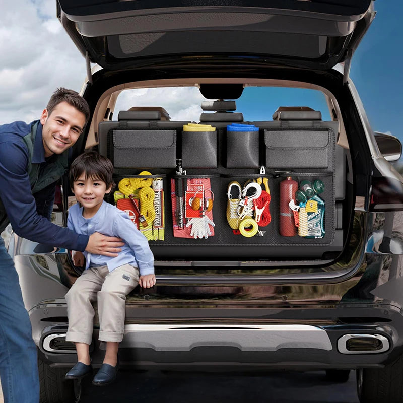 Car Trunk Hanging Storage Bag Back Seat Universal Large Capacity Oxford Waterproof Multi-pocket Car Trunk Storage Bag Organizer