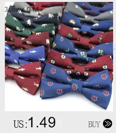 Solid Colors Polyester Adjustable Men's Accessory Set Elegant Pre-Tied Bow Tie Matching Pocket Square & Cufflinks for Wedding