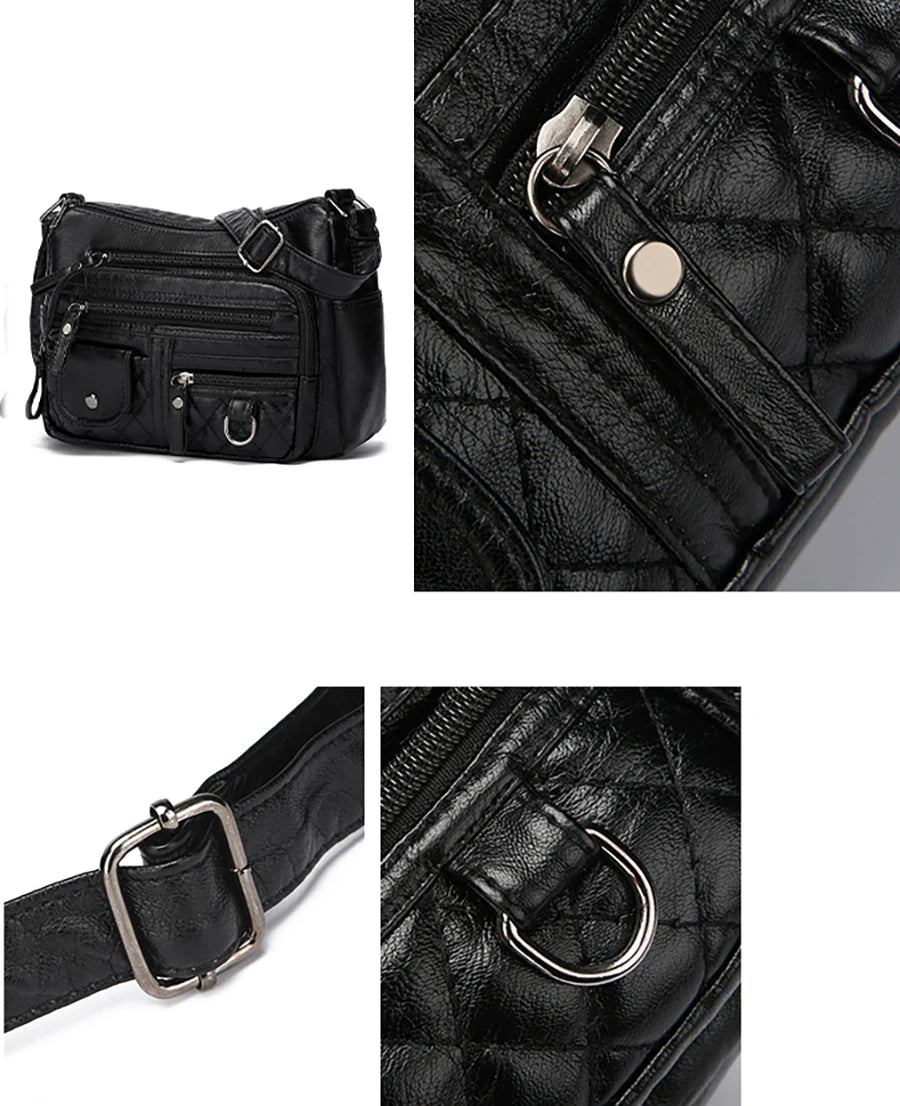 LANYIBAIGE Schultertasche Elegante - PU 12L Reißverschluss