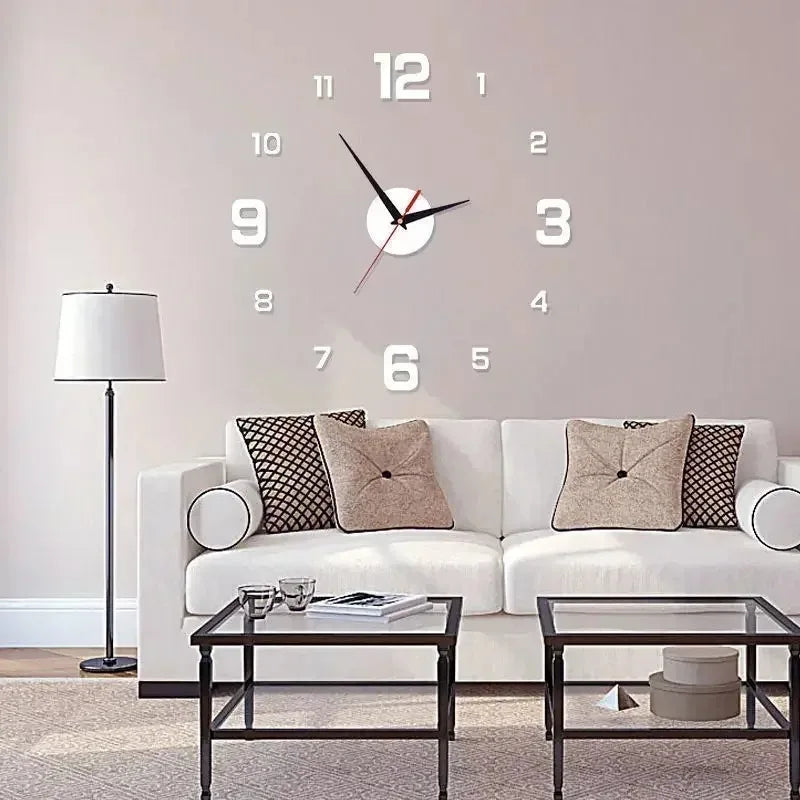 Creative Frameless DIY Wall Clock Wall Decoration Home Silent Clock Living Room Office Wall Decoration Art Bedroom Decor Modern