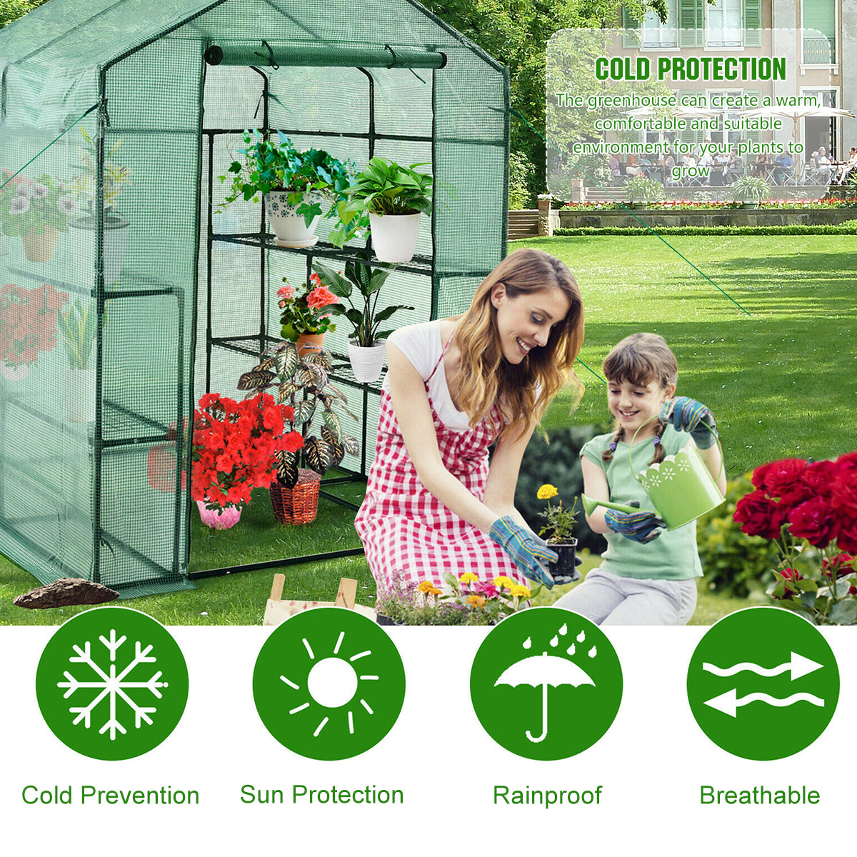 Outdoor Indoor Plant Greenhouse Cover For Garden Gardening Warm Waterproof Protect Planter Flowers Sun Room Hothouse Cover 2023
