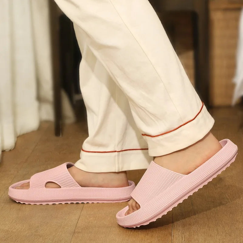 Frauen Dick Plattform Cloud Hausschuhe Sommer Strand Eva Weich Sohle Slide Sandalen Freizeit Männer Damen Innen Badezimmer Anti-Rutsch Schuhe