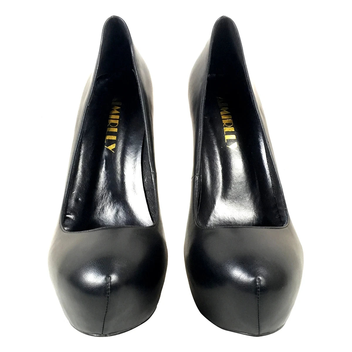 Elegant Women's Shoes Round toe High Heels Pumps Platform Ladies Party Evening Dress Shoe In Black PU & White Patent Customized