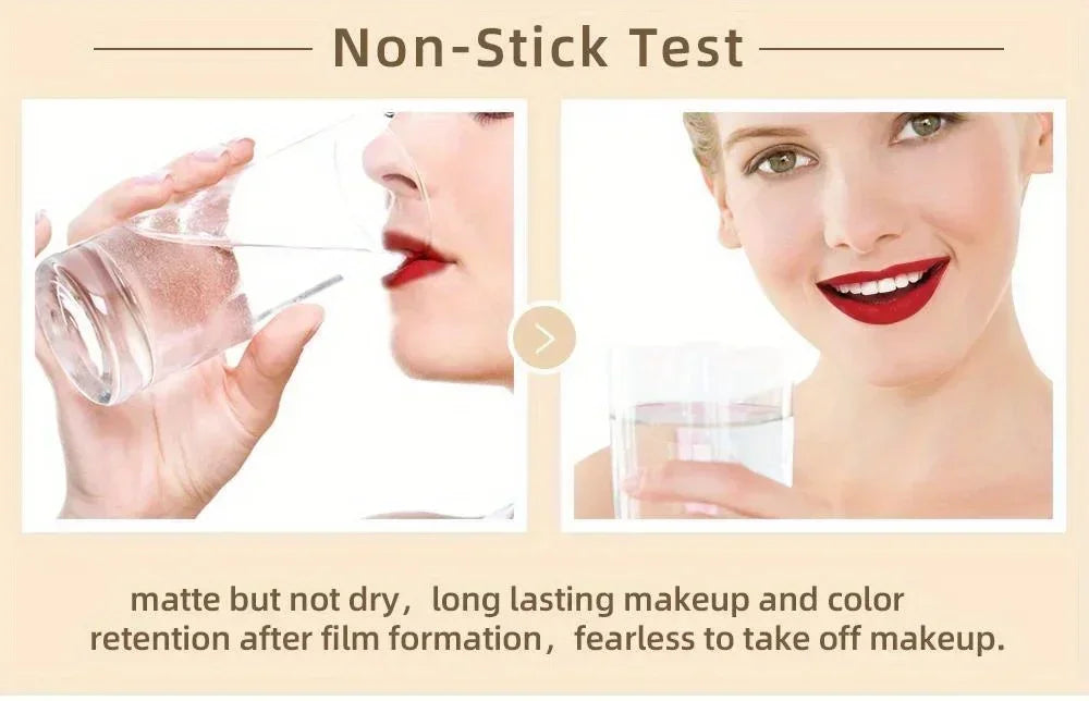 Ruj lichid mat, rezistent la apă, de lungă durată, catifea, mate, nud roșu, luciu de buze, tub de scame, machiaj cosmetic, rujuri, luciu de buze