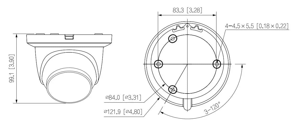 Dahua IPC-HDW5442TM-ASE-S3 4MP Built-in MIC & Audio Alarm interface IP67 IR50M POE ePoe SMD 3.0 Eyeball WizMind IP Camera