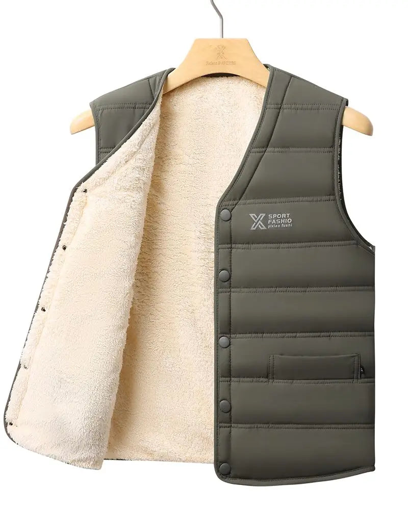 Winter Männer Warme Weste - Futter Polyester, Vlies, L