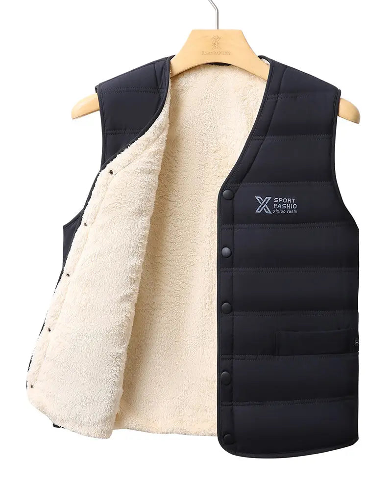 Winter Männer Warme Weste - Futter Polyester, Vlies, L