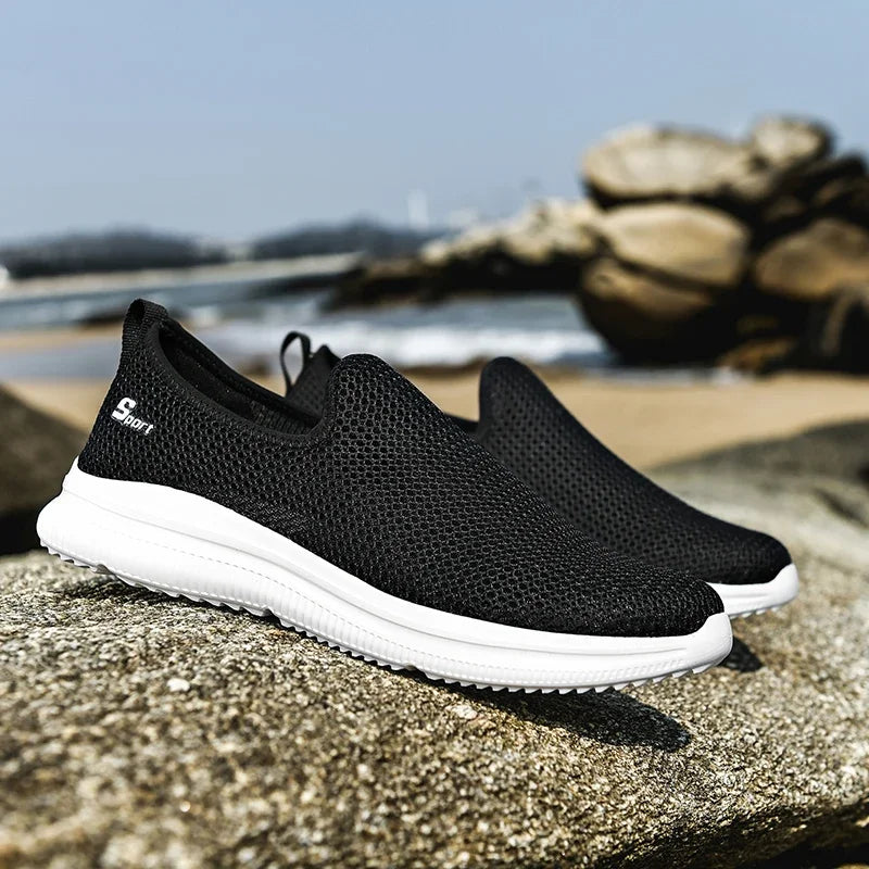 Herren Sneakers Atmungsaktiv Sommer Unisex Casual Schuhe Outdoor Rutschfest Mesh Loafers Walking Leicht Mode Männlich Tennis Schuhe