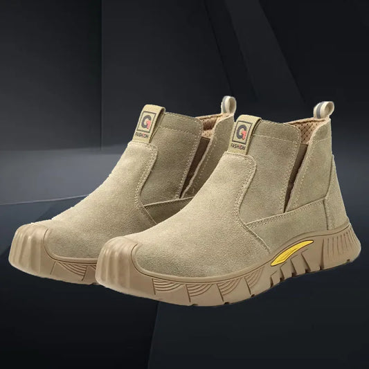 ZQXYZ 7100 Stahlkappe-Arbeitsschuhe - Gr 44; Leder; Gummi