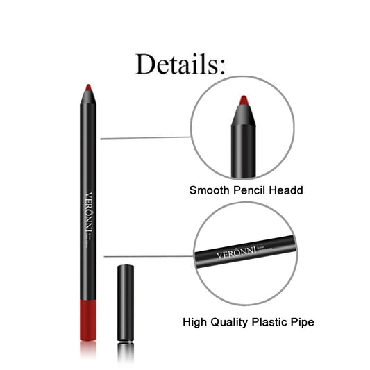 Lippenstift 2025: BIRAN 13 Color Matte Brown Lip Liner Waterproof Long Lasting - Moisturizing elegant Lip Pencil Women Natural Lipstick Makeup Lip Cosmetics Collection