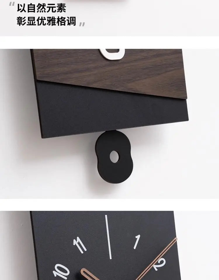 Modern clock decoration can swing wall clock living room home creative clock light luxury decorative wall