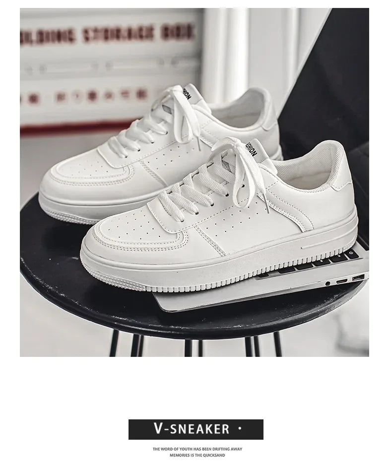 NKLSA Sneaker Atmungsaktiv - Dicke Sohle Weiß Größe