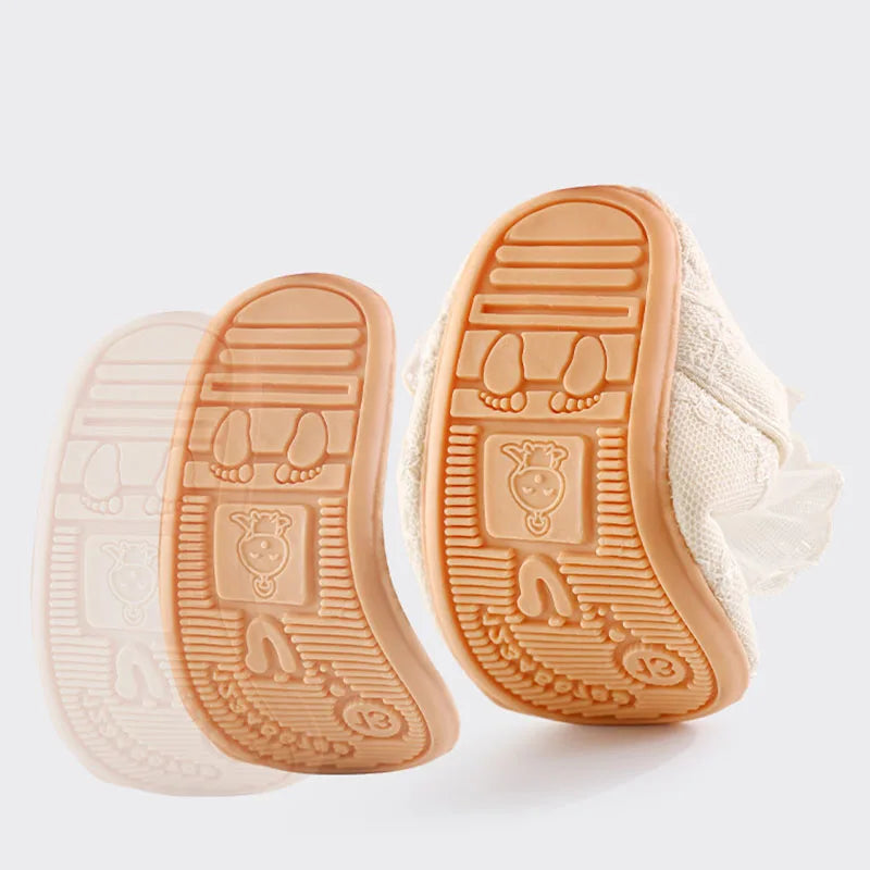 Sommer Baby Lauflernschuhe 2025 - 0-18M Mädchen Bestickte Mesh Schuhe - Kleinkind Schleife Weiche Sohle Stoffschuhe