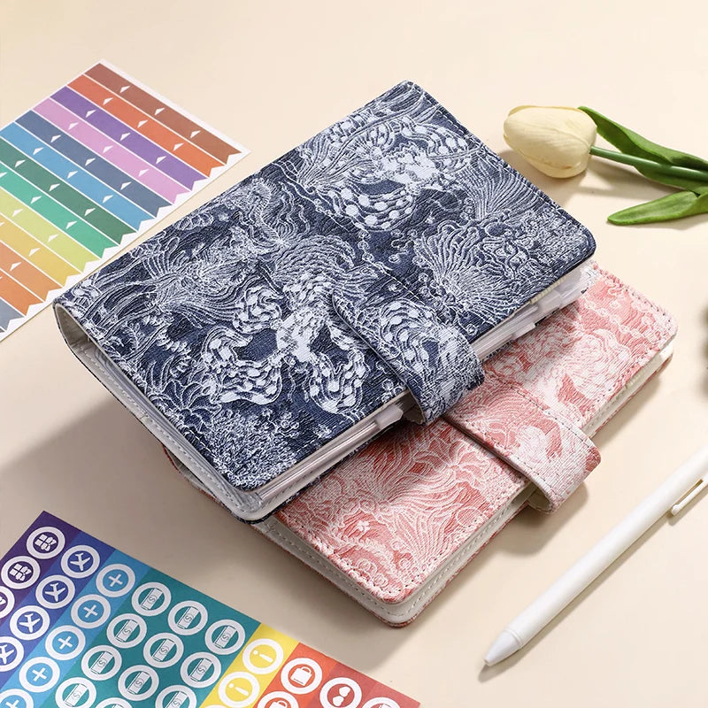 Notizbuch-Hülle A5 2025 - Vintage PU Leder DIY Binder Agenda Planner Schule