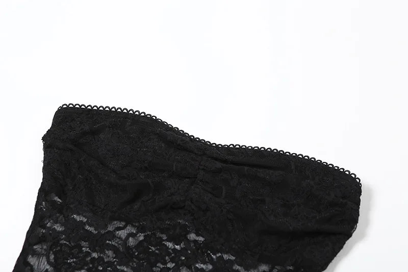 Korsett 2025: Vamos Todos Floral Lace Corset Underbust Strapless See Through - Lingerie Sleeveless Bustier Top Women Club Outfits Fringes Body Feminino Collection