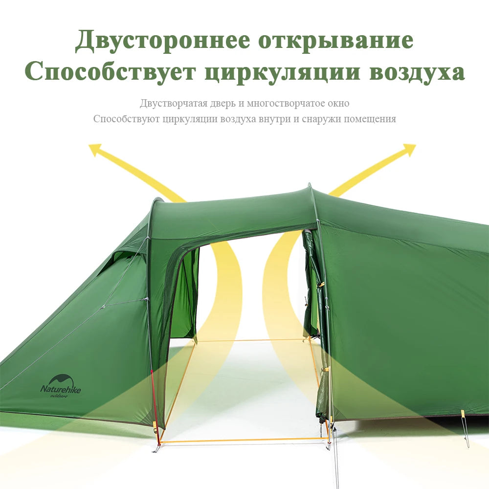 Naturehike Opalus 2 3 4 Tent 2 3 4 Person Hiking Tent 4 Season Tent Ultralight Family Travel Tent 20D Waterproof Camping Tent