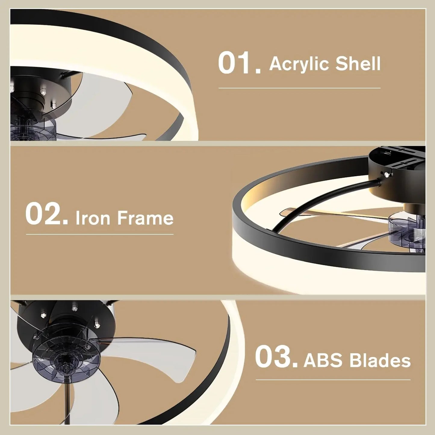 Ventilator de tavan 2025: Ventilator inteligent modern cu lumini, colecție de moduri duble reversibile pentru iarnă/vară