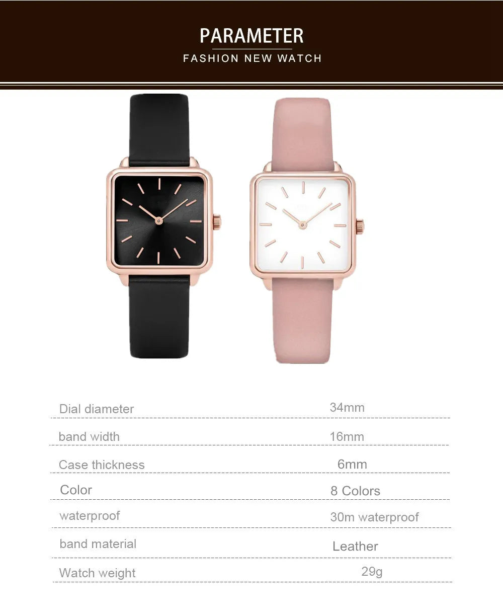 Luxuriöse Strass Damenuhren - Top Marke Elegante Quadratische Analog Quarz Uhr - Modische Damenuhr Geschenk