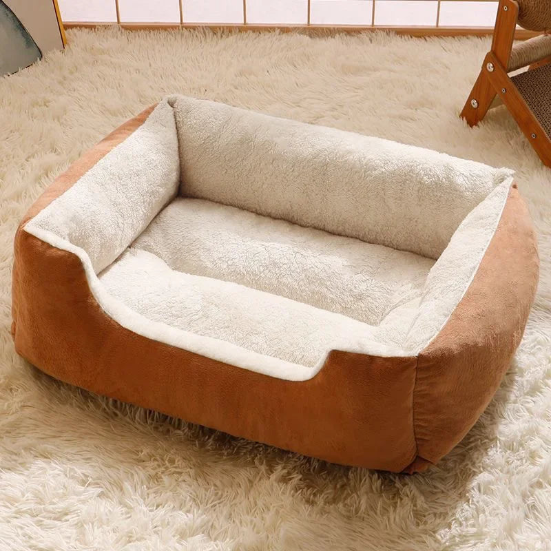 Cartoon Pet Soft Dog Bed House Winter Warming Large Dog House Warm Cat Nest Pet Bed Dog Mattress Pet Supplies