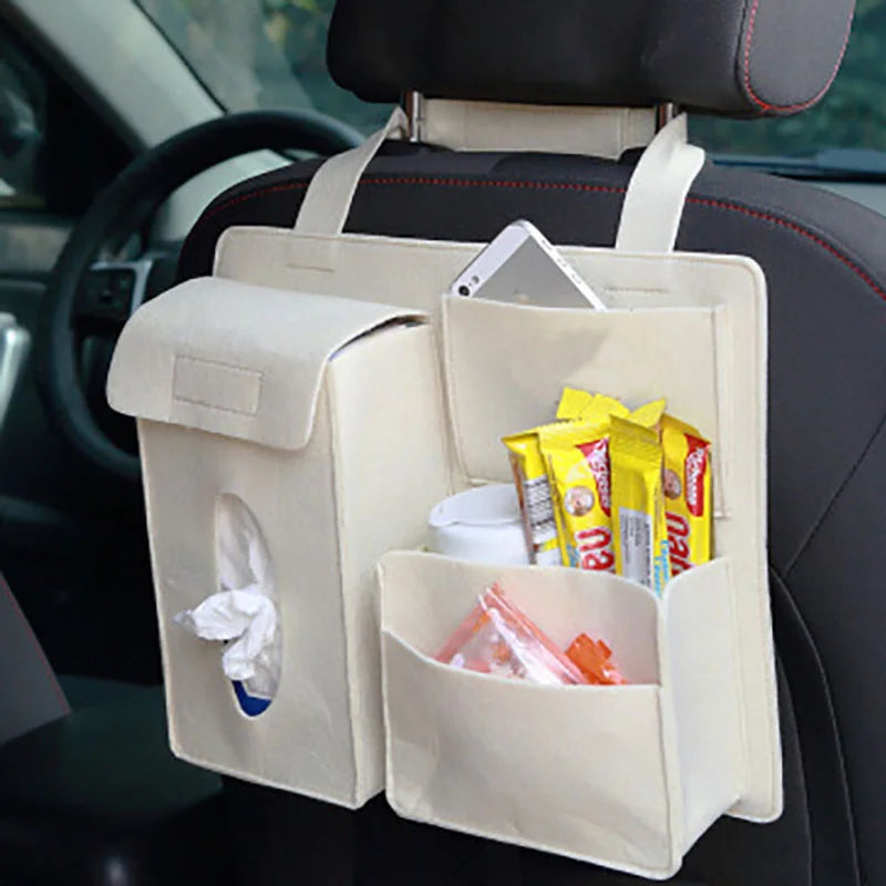 Auto Rücksitz Aufbewahrungstasche Organizer Hängetasche Box Papiertuch Handy Aufbewahrung Filz Tasche Mülleimer Organizer Auto Zubehör