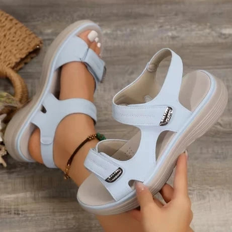 Sommer Keil Sandalen Für Frauen 2025 Neu Mode Rutschfest Strand Schuhe Frau Leicht Casual Platform Plus Size Sandalen Frauen