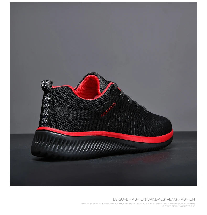 Men Running Walking Knit Shoes Fashion Casual Sneakers Breathable Sport Athletic Lightweight Men Sneakers Casual Shoes