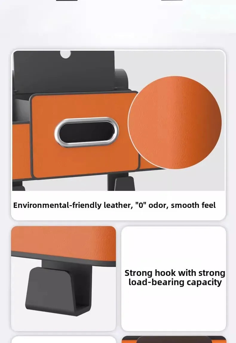 Car seat back seat leather multifunctional storage box car tissue box storage bag water cup holder hook storage box
