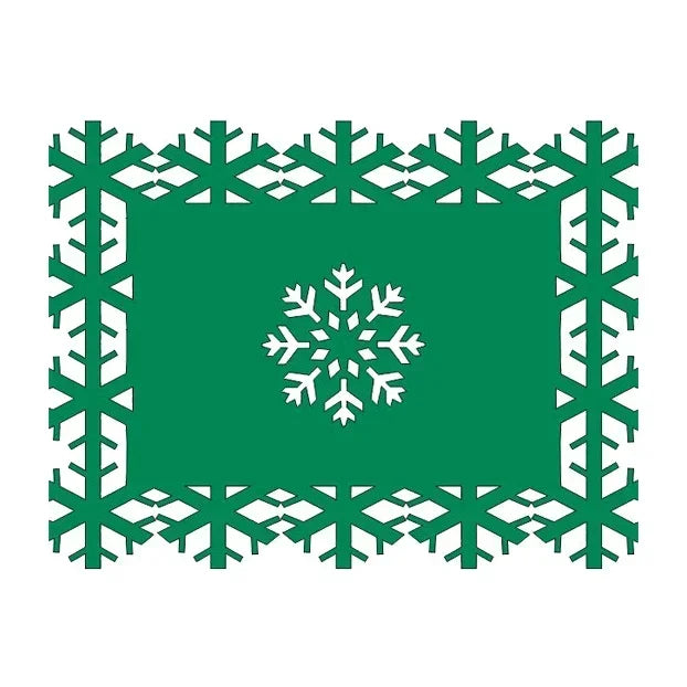 5-20PCS Christmas Snowflake Placemats and Table Runner Heat Resistant Dining Room Table Mats Holiday Party Tableware Decorations