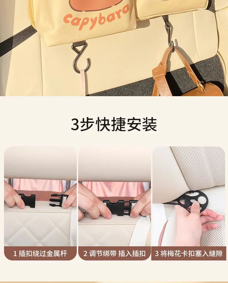 Car Seat Back Storage Bag Hanging Bag Multifunctional Storage Box Car Seat Back Storage Bag Car Interior Decoration Supplies