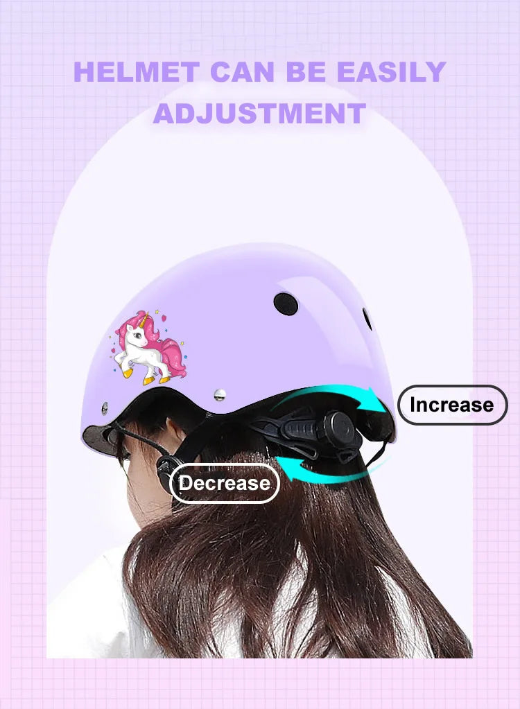 Children's Bicycle Helmet Skateboard Scooter Balance Bike Riding Protective Gear Lady's Motorcycle Helmet Adjustable