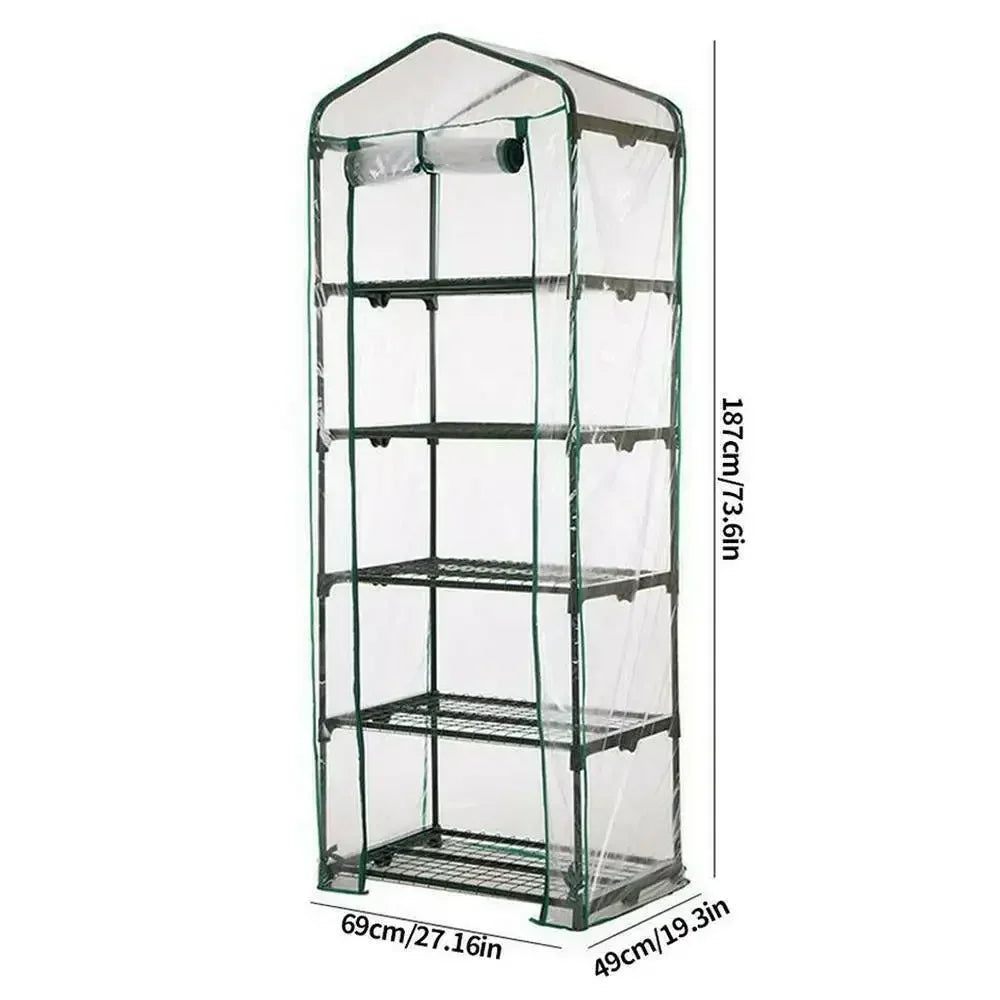 Garden Greenhouse Weatherproof Plant Grow House Cover Transparent Frost Protection Greenhouse Cover with Roll Up Double Zipper