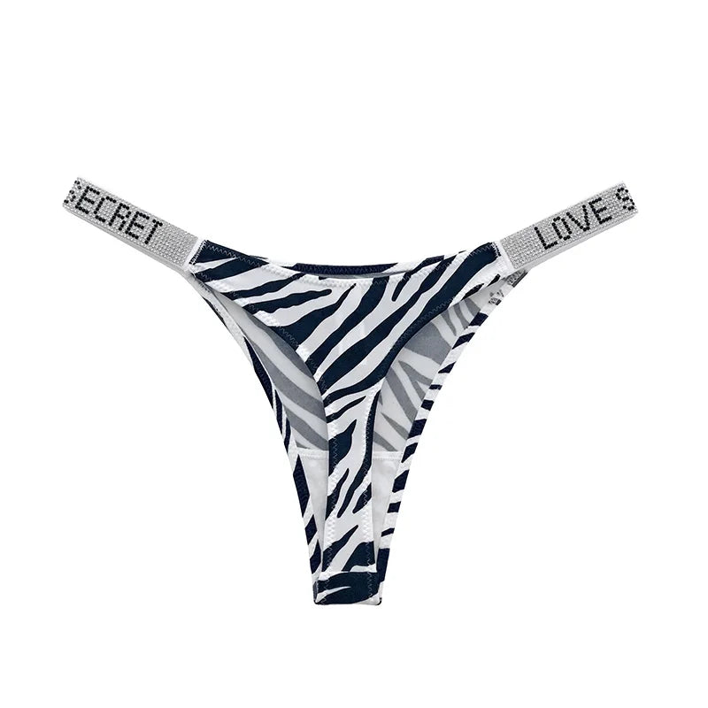 Damen-Unterwäsche 2025: TWTZQ Low Waist elegant Panties Women Thongs Rhinestones Letter - Diamonds G-string Sports Thong Shorts Briefs T-back Fitness S-XL Collection