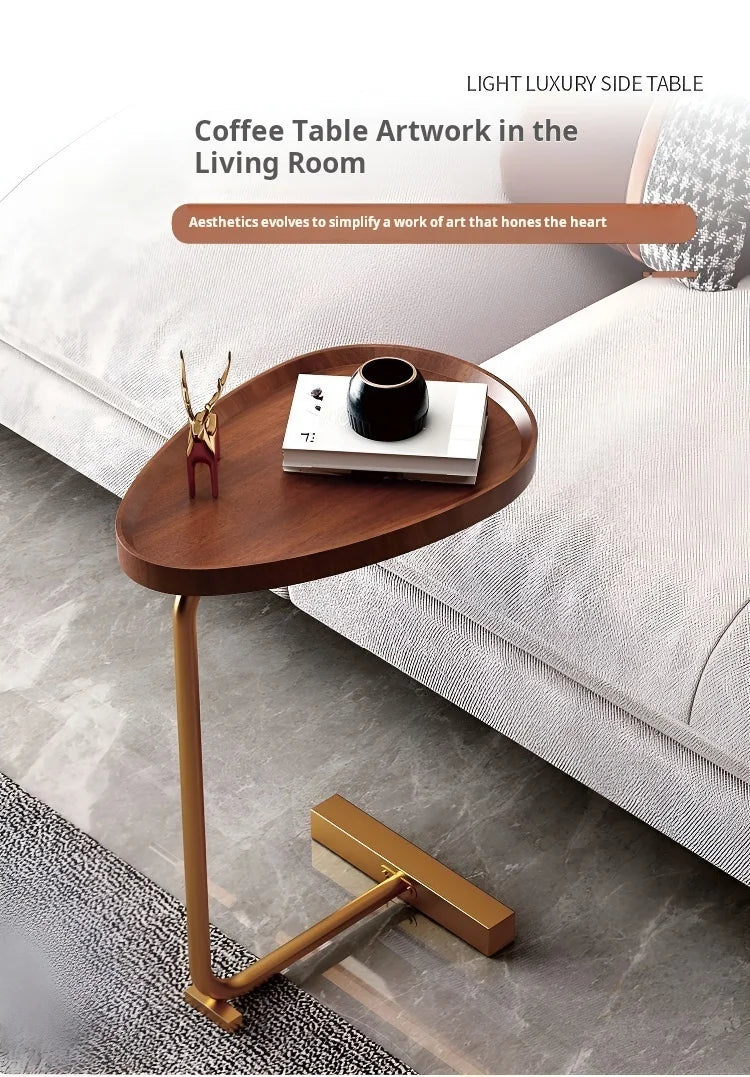 Home Small Apartment Mini Side Table Movable Coffee Table Livingroom Sofa Corner Storage Rack Minimalist Lightluxury Furniture