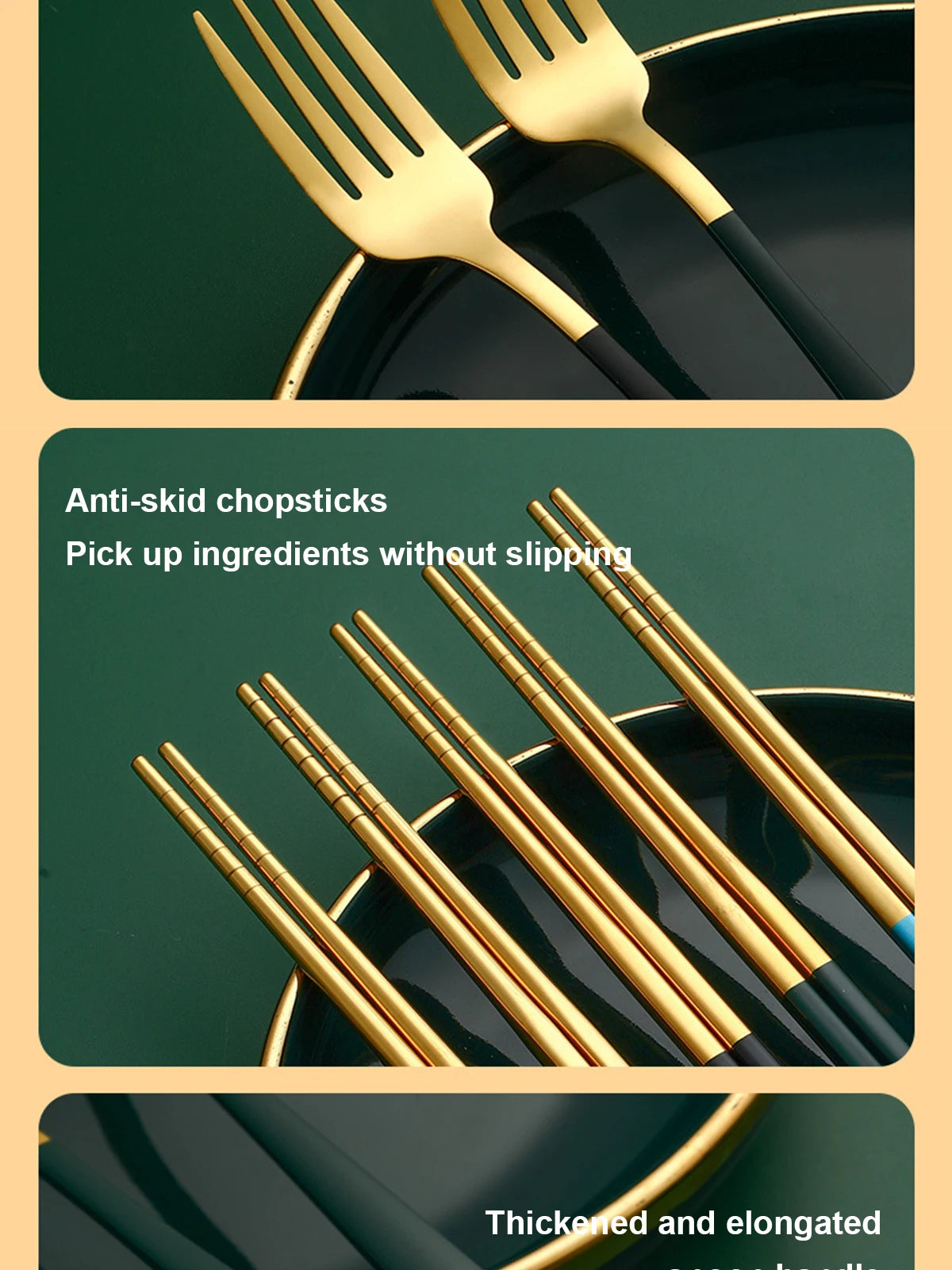 Noma Nova Tragbar Besteckset - 3 Teilig Edelstahl 20 cm