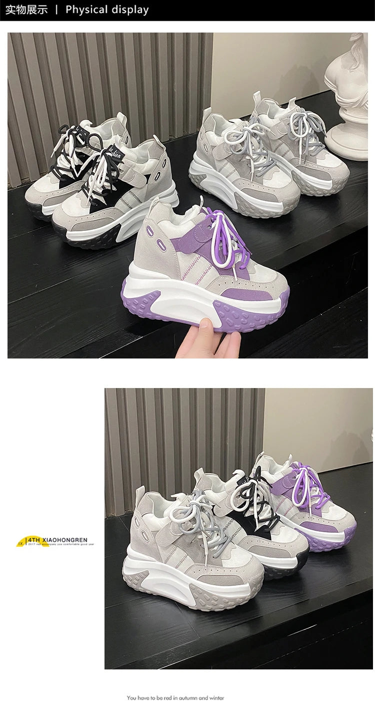 Rockynice 921 Atmungsaktiv Plateau Sneaker - 10,5cm 4cm