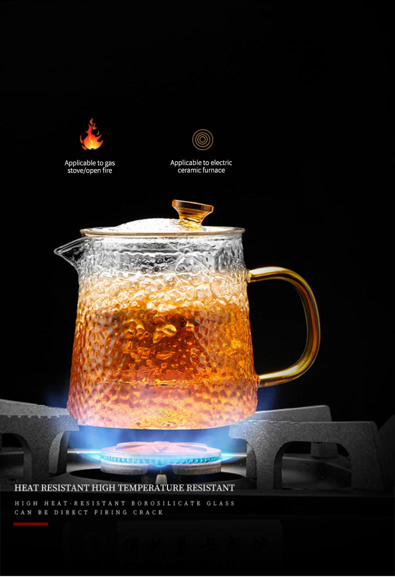 GIANXI High Quality Heat Resistant Glass Tea Pot Chinese Kung Fu Tea Set Puer Kettle Coffee Glass Pot Convenient Office TeaPot