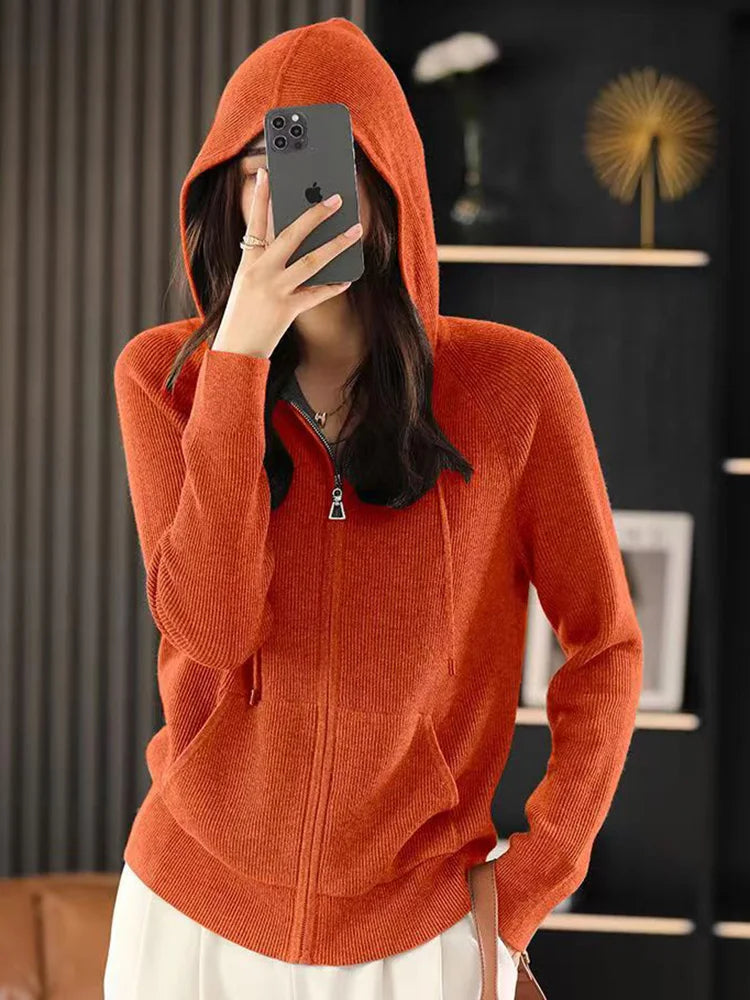 Cardigan LTYQIN cu fermoar dublu, mărimea M, 220-320 g/m²