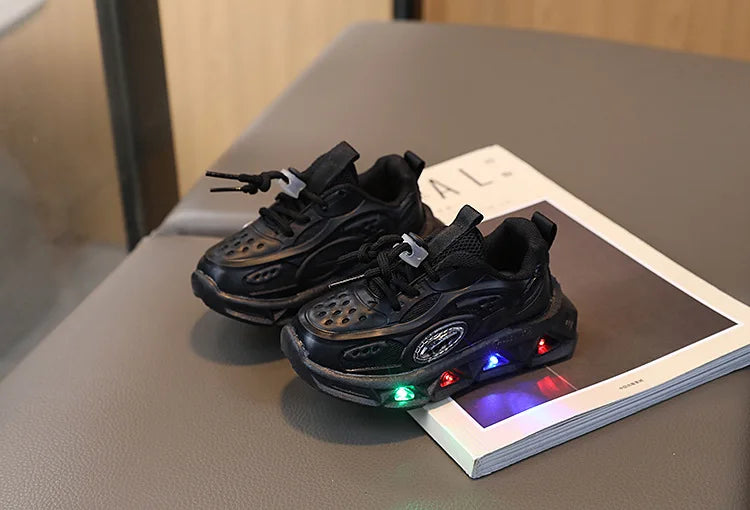 Baby Schuhe 2025 - Frühling Herbst Leuchtende Sneaker - Jungen Mädchen LED Schuhe Weiche Sohle 7-13J