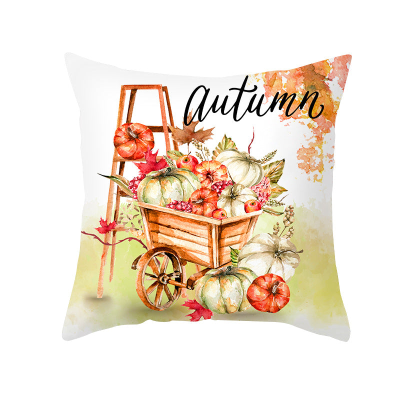 ZhejiangHign Herbst Kürbis Kissenbezug - 45x45 cm Polyester