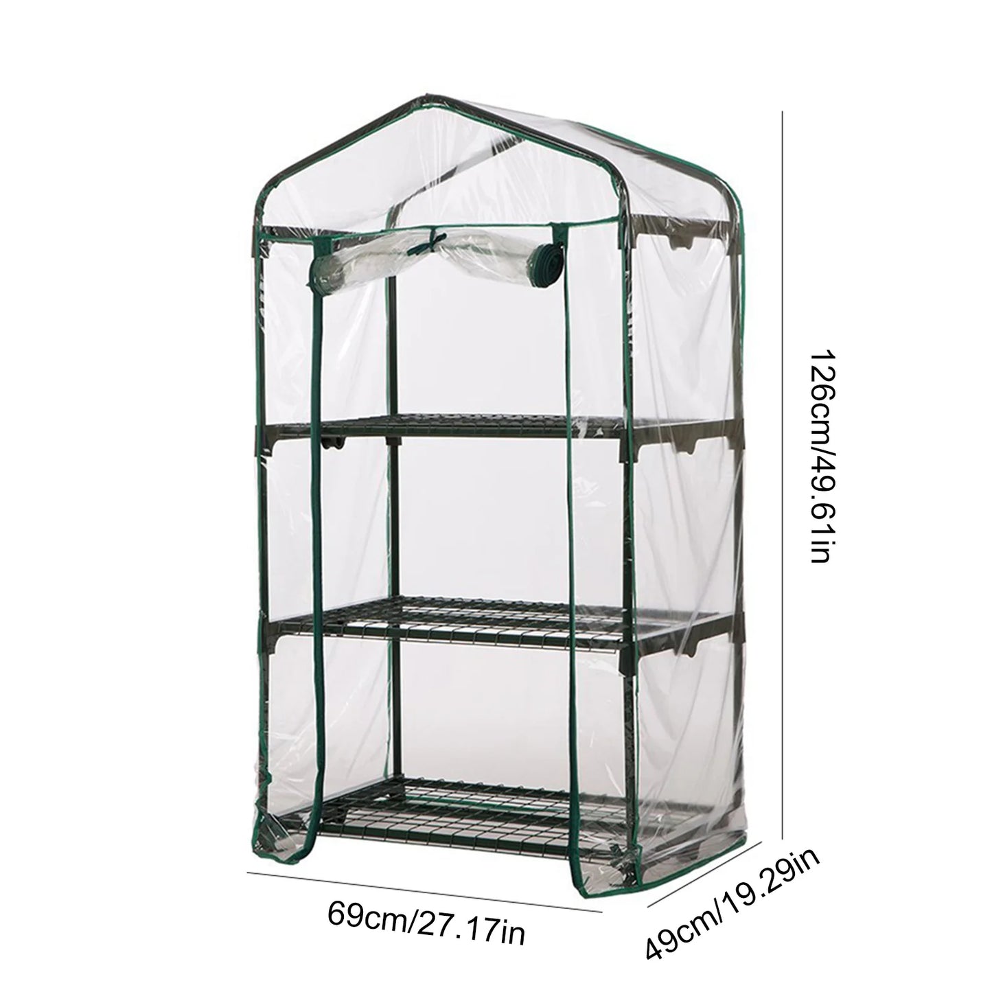 Greenhouse Cover Transparent Rainproof 4-layer PVC Cover Mini Greenhouse Replacement Cover for garden home