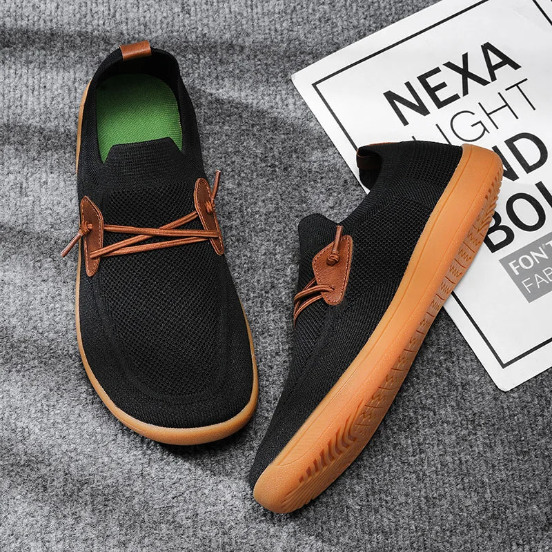 Men Casual Sneakers Minimalism | Zero Drop Sole | Walking Shoes Outdoor Breathable Non-slip Flats Loafer Mens Driving Shoes 2025