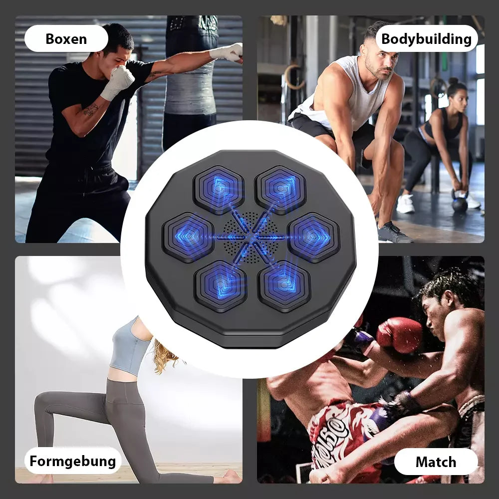 Intelligente Musik Boxing Maschine - Elektronisches Boxtraining Wandziel Sport Agilität Reaktion Wandmontage
