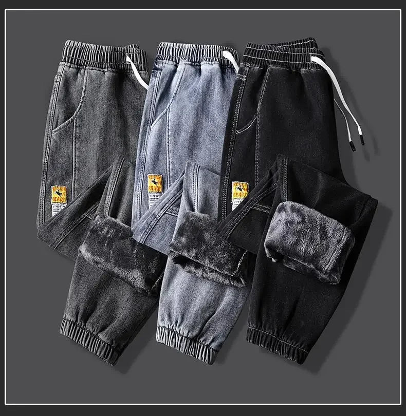 Herren-Jeans 2025: Winter-Fleece Thermal-Denim - Streetwear Collection